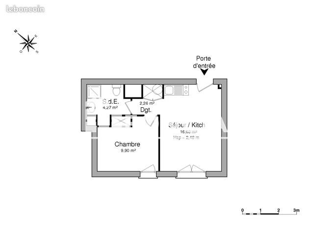 Appartement 2 pièces 32 m² · à Le Mans · 32 m² · 428 €/mois