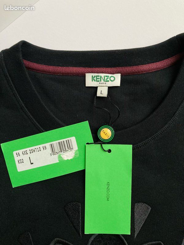 Kenzo paris sweat-shirt sweater iconique avec une broderie