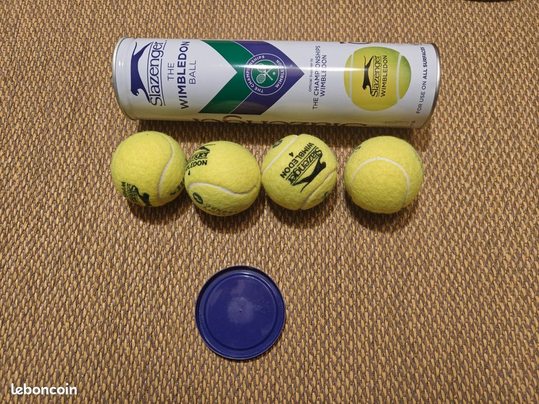 Slazenger Wimbledon Balles de Tennis Tube de 4 balles de Tenue Dobok Approuvé Tu