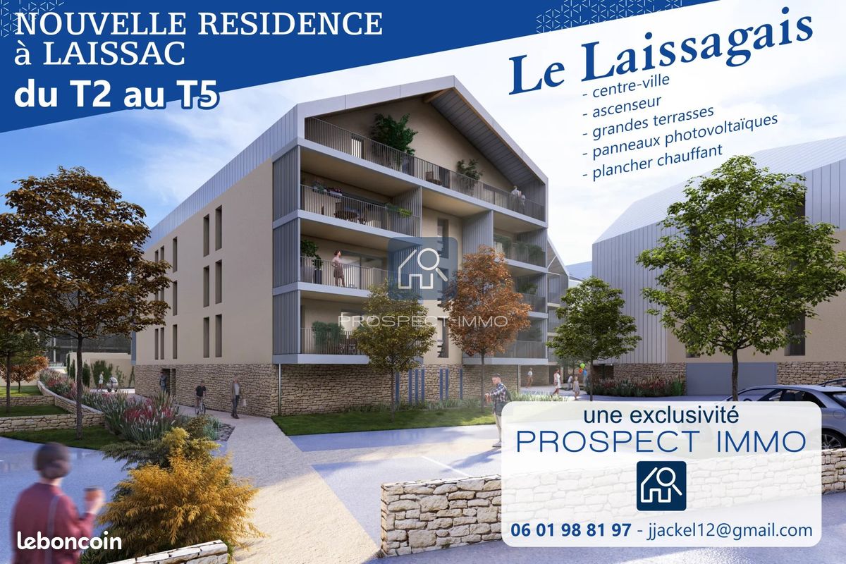 Appartement 3 pièces 65 m² · à Laissac-Sévérac l'Église · 65 m² · 195 000 €