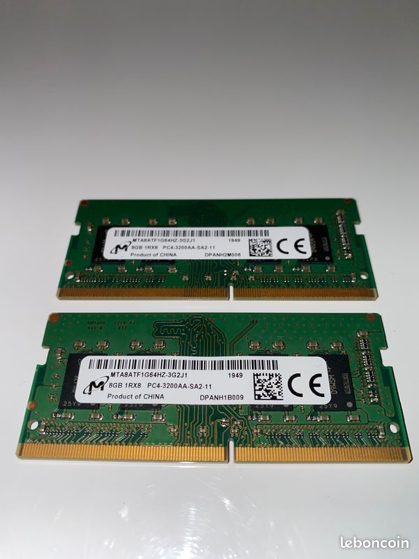 Lot De 2 Barrettes RAM DDR4 SODIMM : 4GB + 8GB - Occasion Fonctionnelles