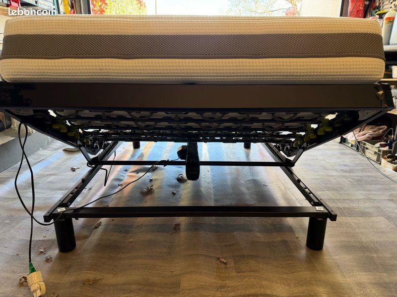 Lit sommier électrique+matelas 120x200 haut de gamme (image 6)