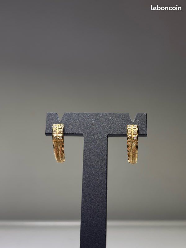 Boucles d’oreilles diamants en Or 18K (image 1)