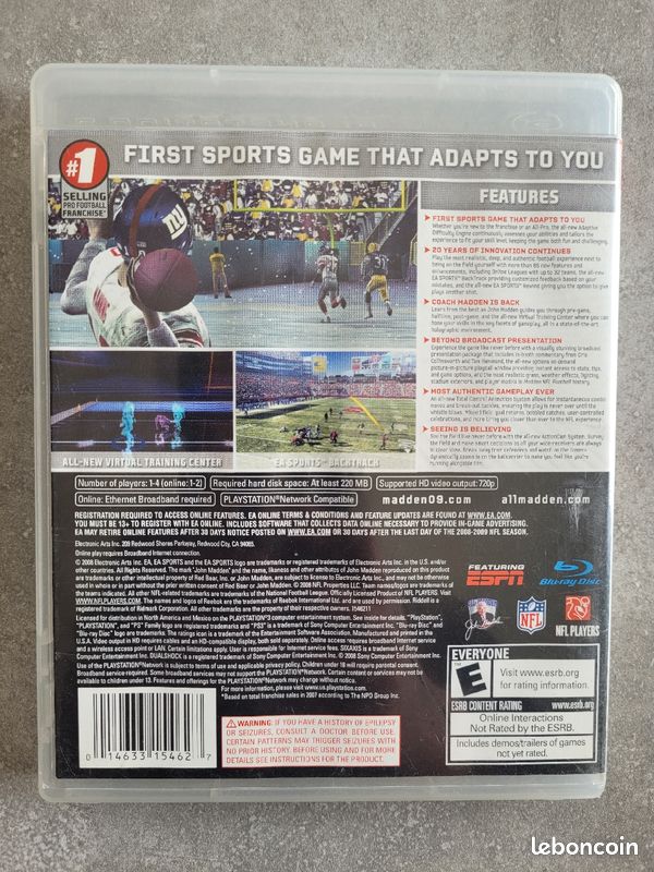 Jeu PS3 - Madden NFL 09 (image 3)
