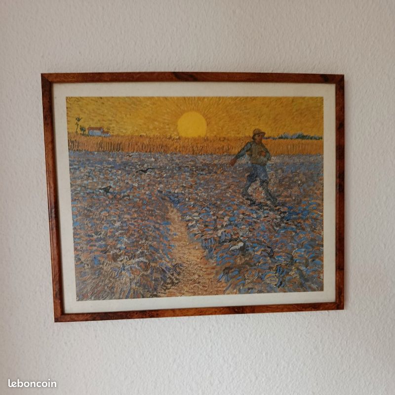 Poster encadré de Van Goch " le semeur au soleil couchant" (image 1)