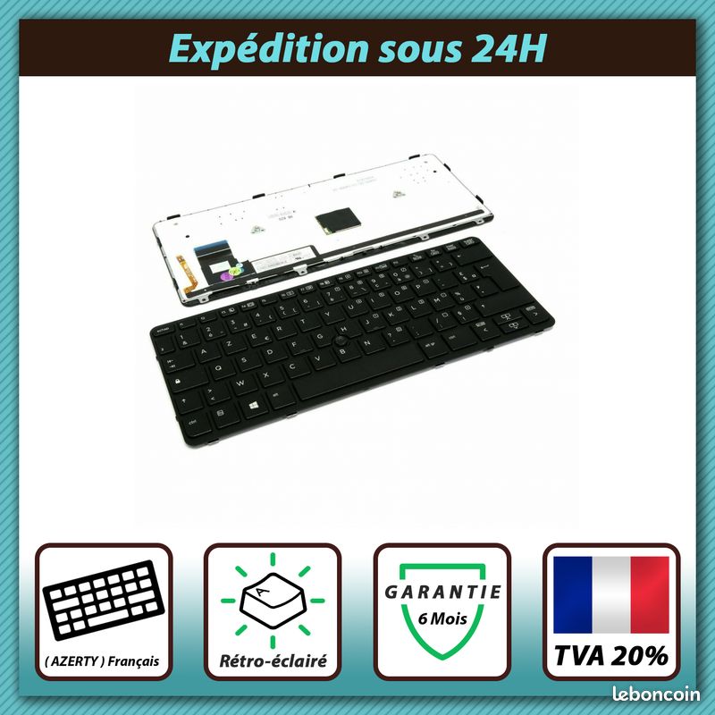 Clavier HP EliteBook 820G1 - Référence 776452-051, Occasion Testé Fonctionnel, AZERTY
