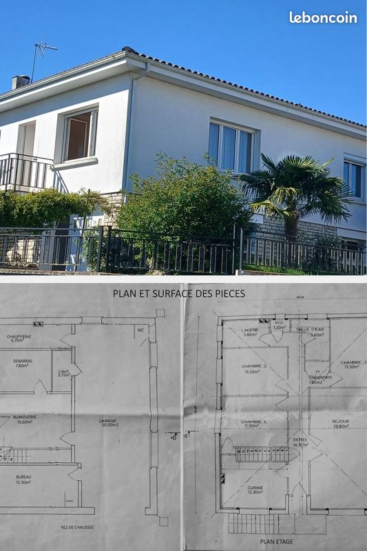 Maison 7 pièces 145 m² · à Saint-Jean-d'Angély · 144,7 m² · 195 000 €