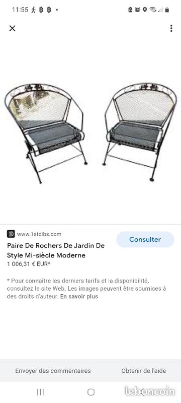 4 fauteuils en fer forgé (image 2)