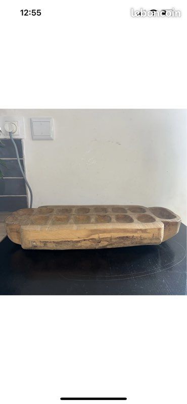 A2 / jeu africain art africain awale artisanale / en bois brut 4,5kg (image 10)