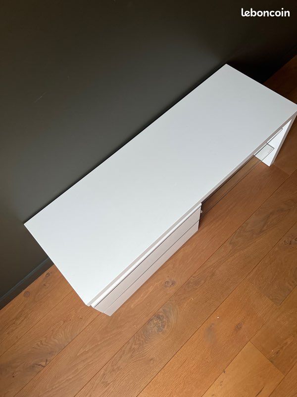 Meuble télé blanc et en verre (image 5)