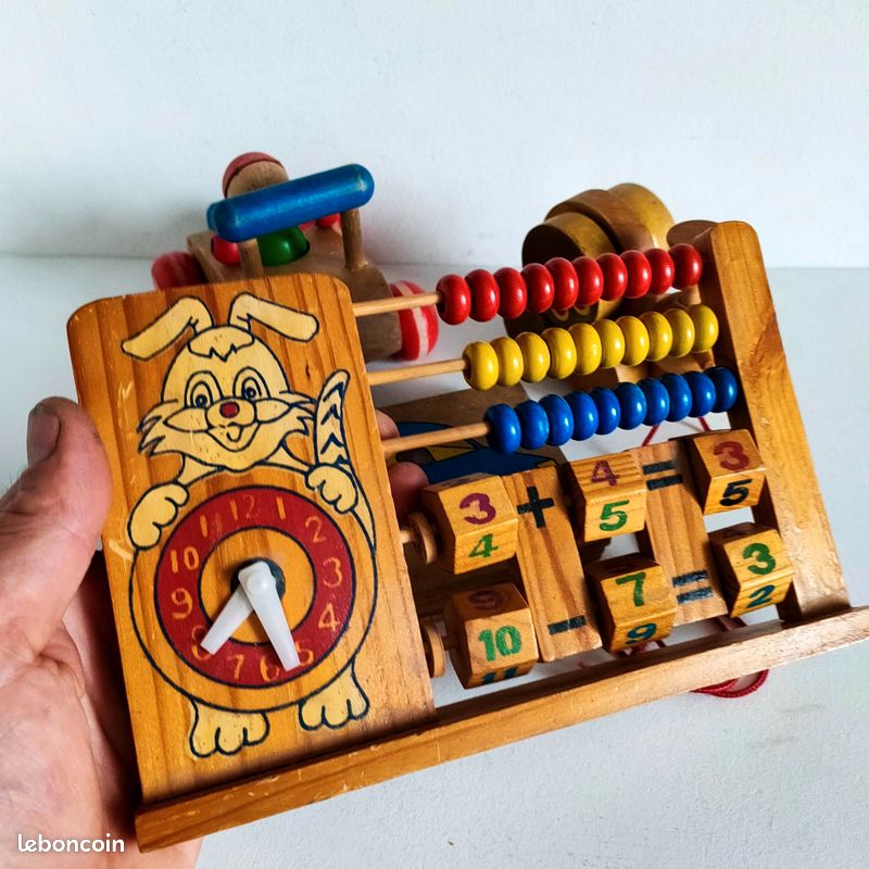Lot de 4 jouets pour enfant - jeux d'éveil pour enfants - jouets en bois - vintage 50's (image 2)