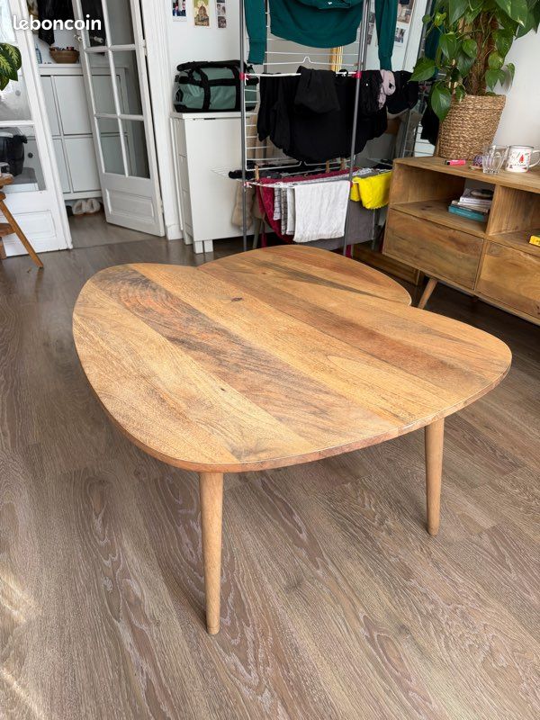 Table basse bois vintage (image 2)