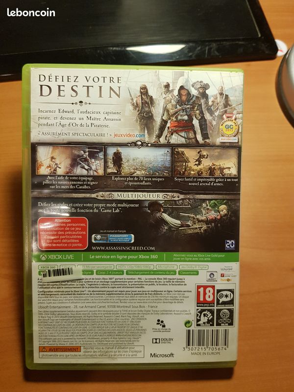 Xbox 360 Assasin's creed 4 Black Flag complet (image 3)