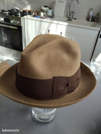 Chapeau Fedora Classique Homme - Manhattan Vintage à Bord Court - Unisexe Taille 7 1/4