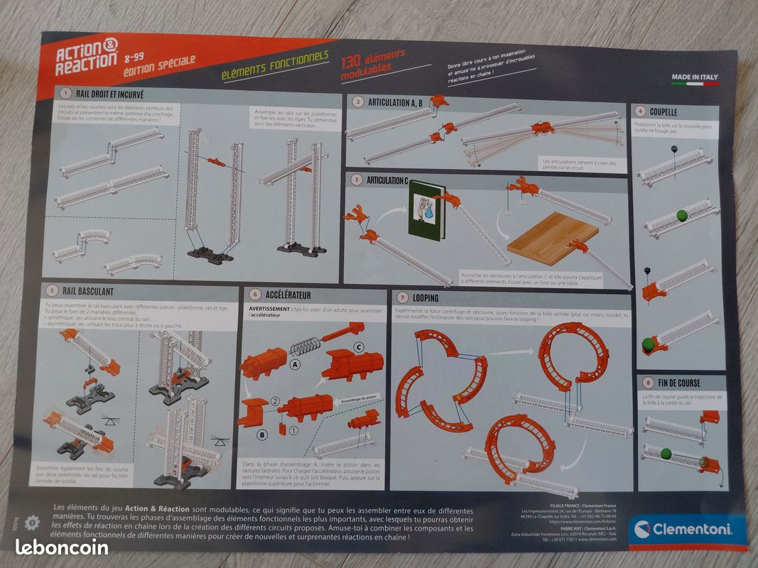 Clementoni 59302 Action & Reaction Kit de démarrage en plusieurs parties pour construire une piste à billes, cadeau idéal, jouet pour enfants à partir de 8 ans : Clementoni Clementoni 59302 Action & Reaction Kit de démarrage en plusieurs parties pour construire une piste à billes, cadeau idéal, jouet pour enfants à partir de 8 ans : Clementoni