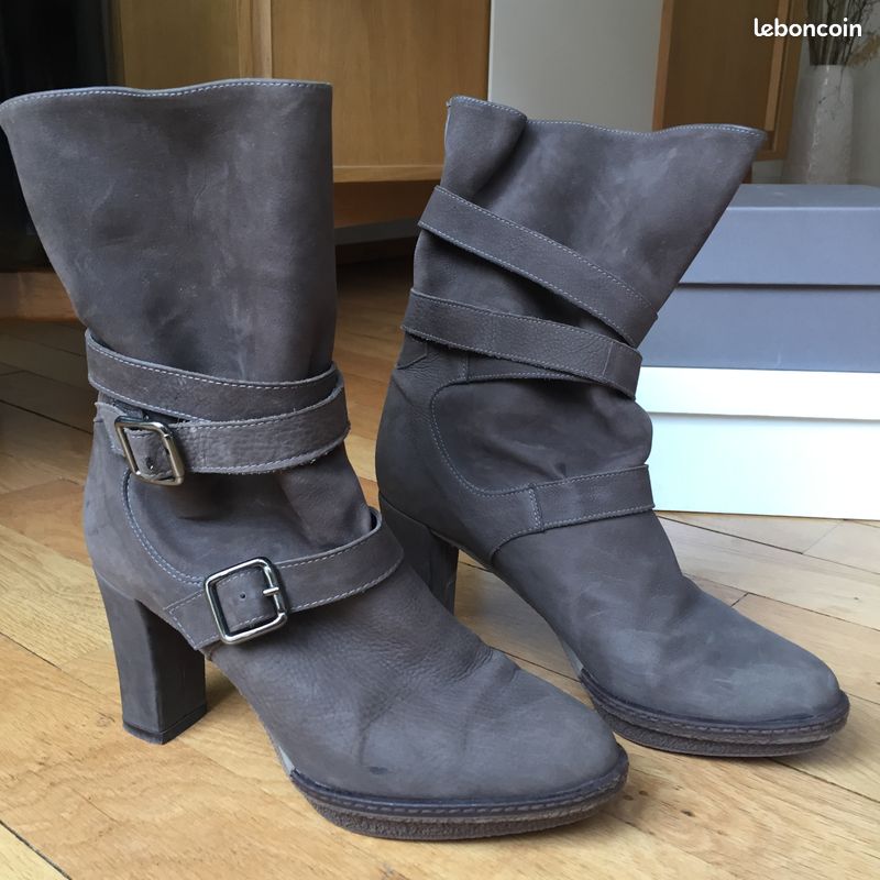 Bottes 3/4 UNISA - Daim couleur Taupe - T 38.5 (image 8)