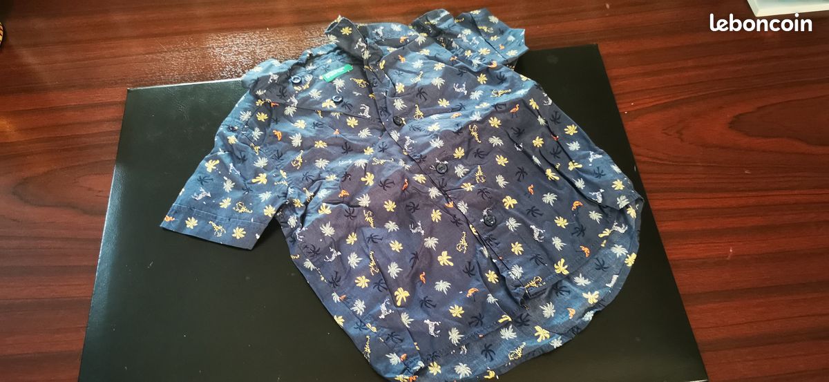 2 habit benetton : 1 chemise et 1 polo taille 2 ans garçon (image 5)