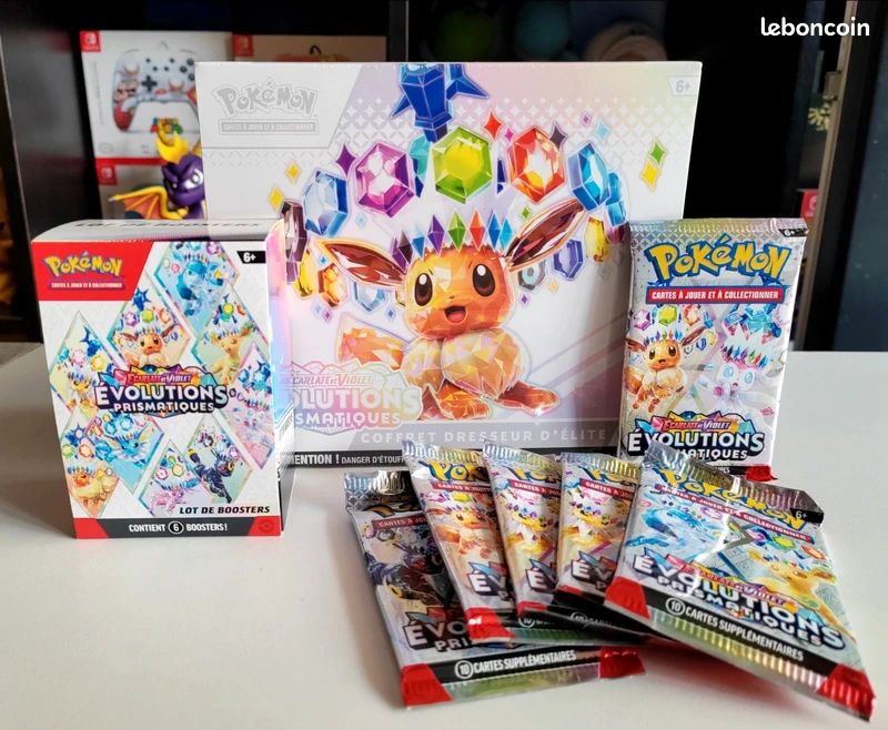 Lot de Booster Bundle Évolutions Prismatiques EV8.5 Écarlate et Violet Lot de Booster Bundle Évolutions Prismatiques EV8.5 Écarlate et Violet