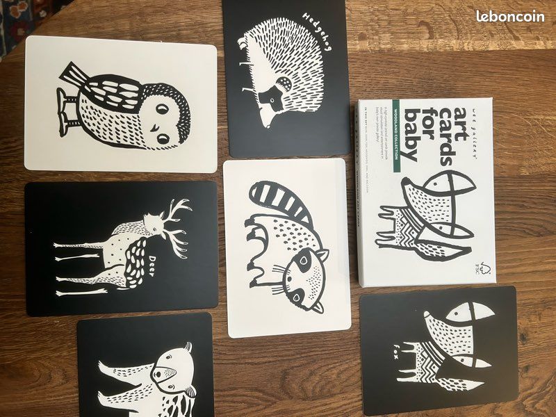 Cartes imagier bébé – noir et blanc (état neuf) (image 1)