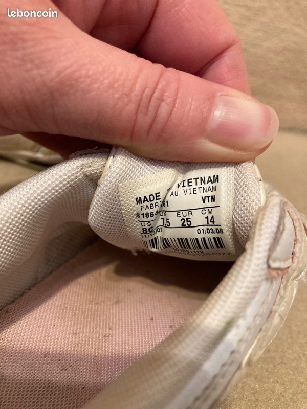 Baskets Nike à scratch taille 25 rose blanc (image 3)