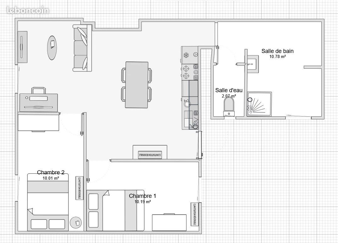 Appartement 4 pièces 96 m² · à Saint-Étienne-de-Saint-Geoirs · 96 m² · 110 000 €