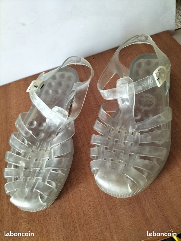 Sandales Méduses transparentes " SARRAIZIENNE " T 38 (image 1)