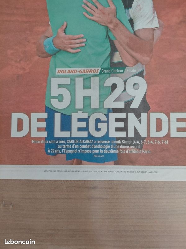Journaux l'équipe tennis alcaraz djokovic fils nadal (image 11)