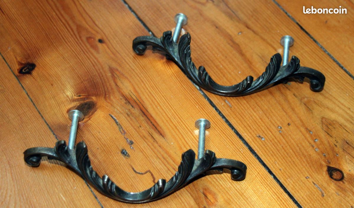 Poignées Tiroir Laiton Vintage Tiazza – Lot De 2 – Bronze – Style Bibliothèque Ancienne