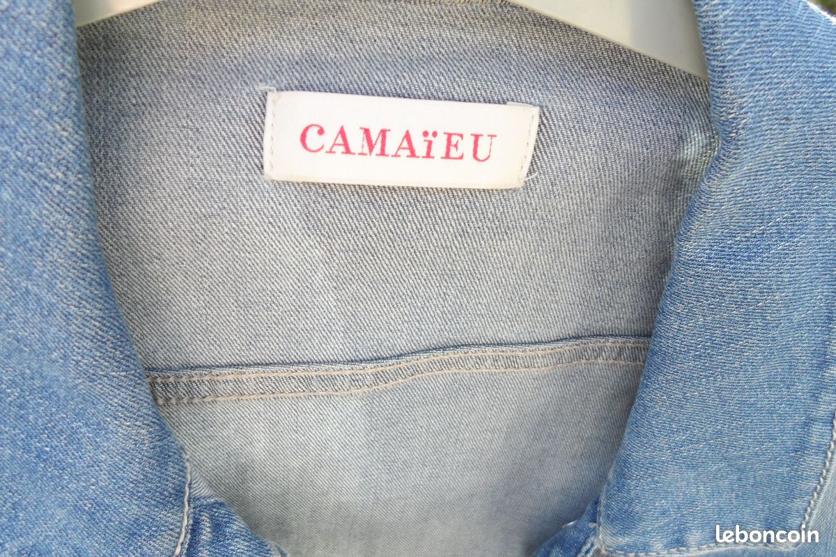 BLOUSON JEAN FEMME Camaïeu 40 (image 4)