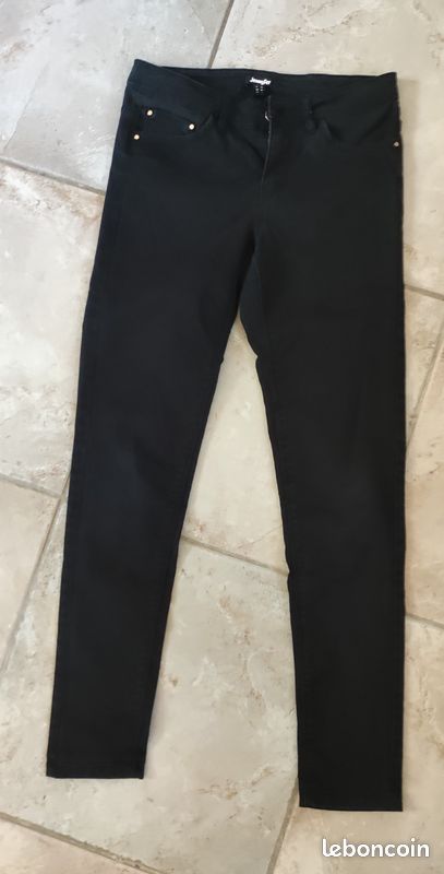 Pantalon Noir Jennyfer Taille 36 - Occasion Très Bon état, Style Chino Pour Femme