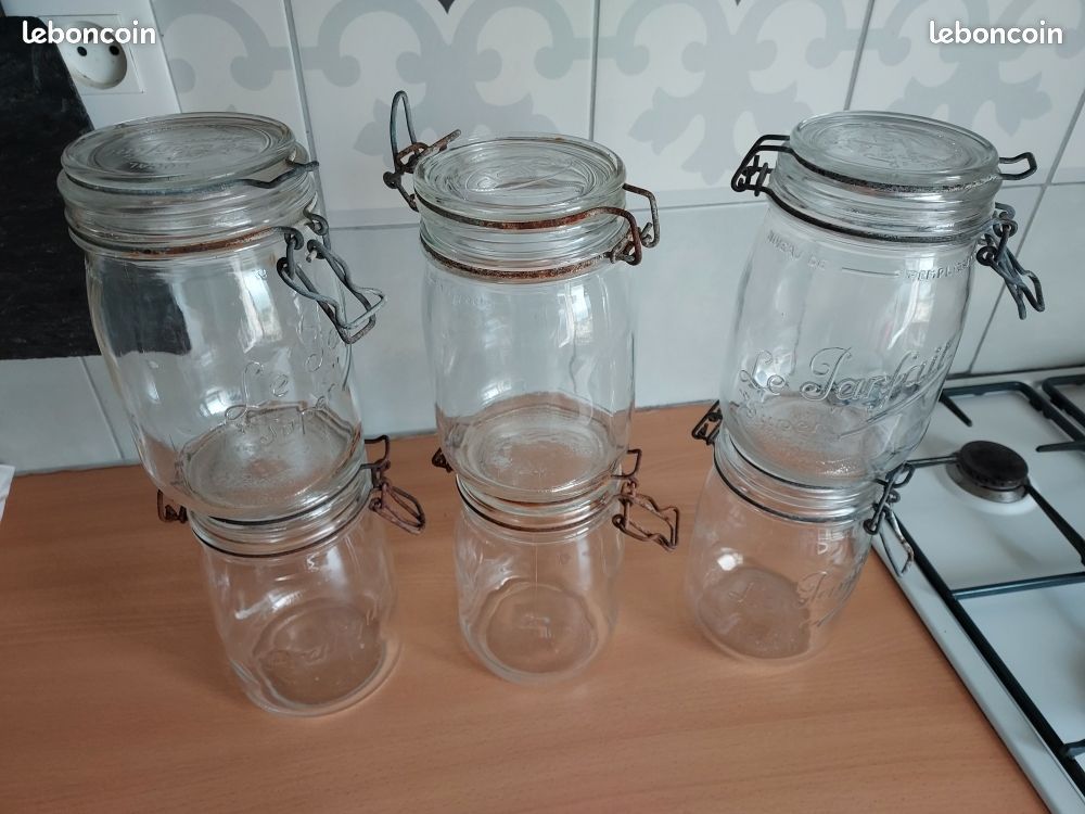 Lot 6 bocaux divers marque 1l avec défaut (image 2)