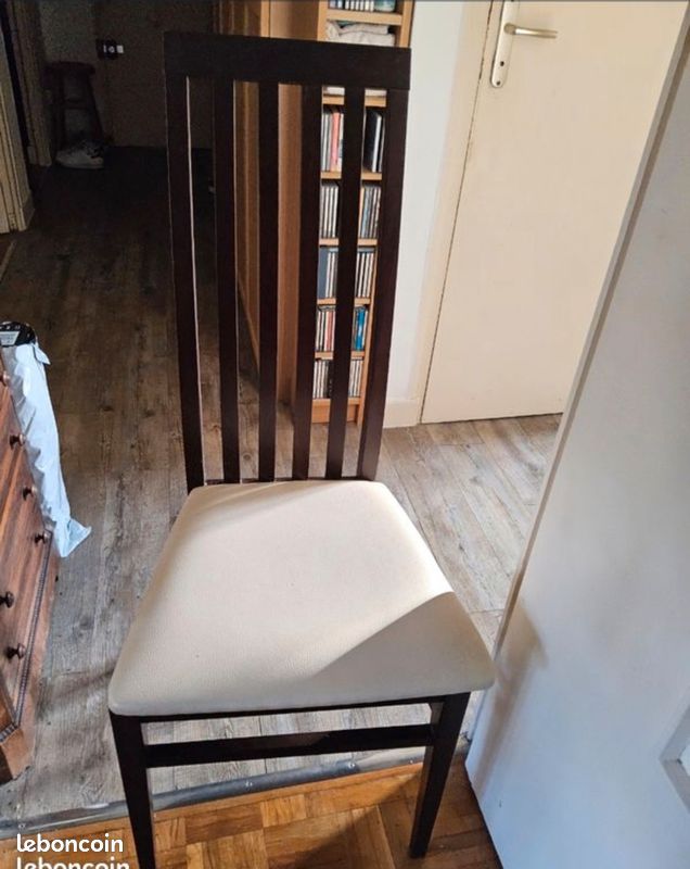 Table extensible Calligaris bois et verre wenge + 4 chaises (image 10)