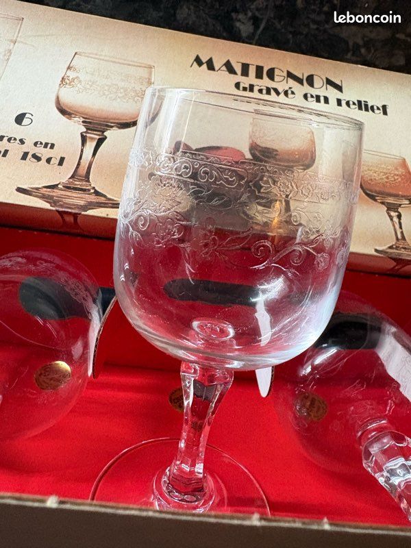 6 verres à whisky en cristal Modèle matignon