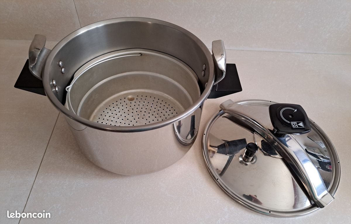 Rare Ancienne Cocotte Minute Seb Aluminium 10 Litres Ovale Avec Sa