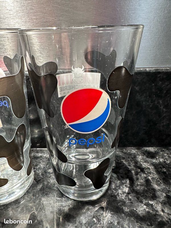 Lot De 6 Verres à Boire Pepsi - Collection Bar - Verre Transparent - Occasion