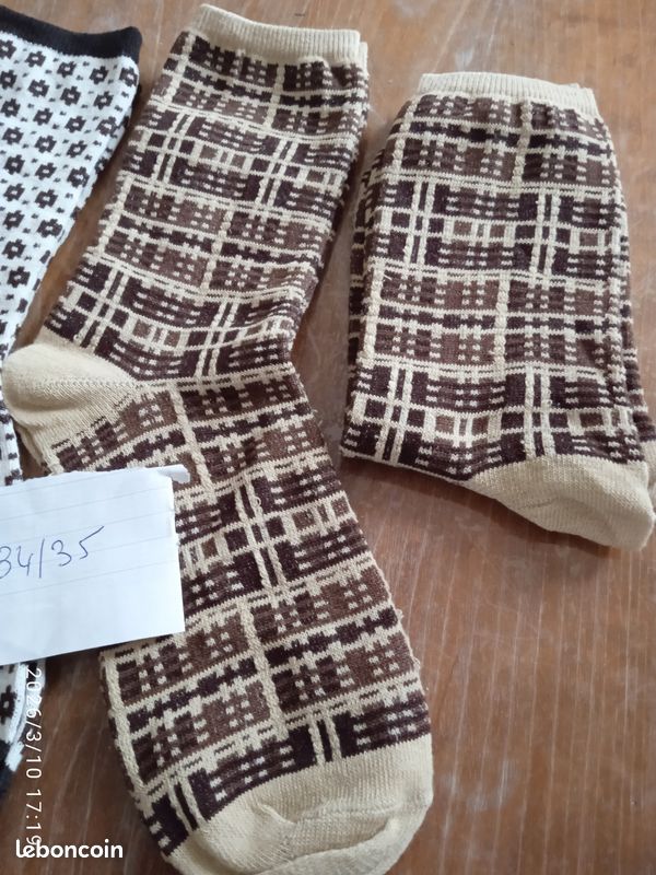 Lot 3 Paires Chaussettes Vintage Two Feet Ahead Motif Garçon - Taille 9-11 - Neuf