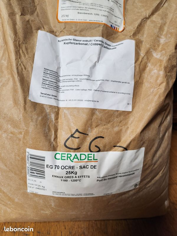 Émaux ceradel pour céramique/poterie ocre EG70 (image 3)
