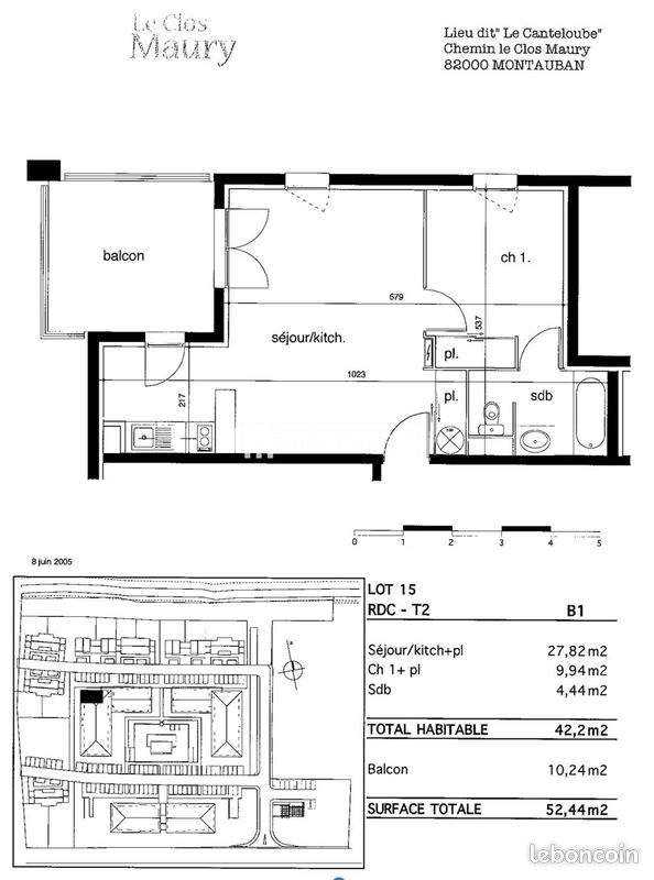 Appartement 2 pièces 42 m² · à Montauban · 42 m² · 96 000 €