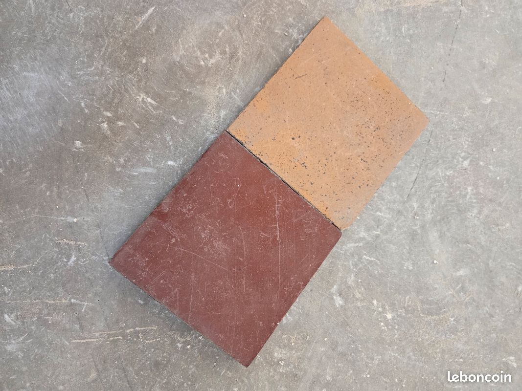 Carreaux grès-cérame en 2 couleurs 15x15 cm - 20 m² - Fabriqués à Paray-le-Monial entre 1871 et 1921 (image 3)
