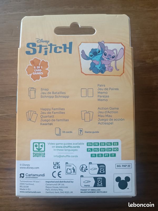 Jeu de cartes Disney Stitch (image 2)