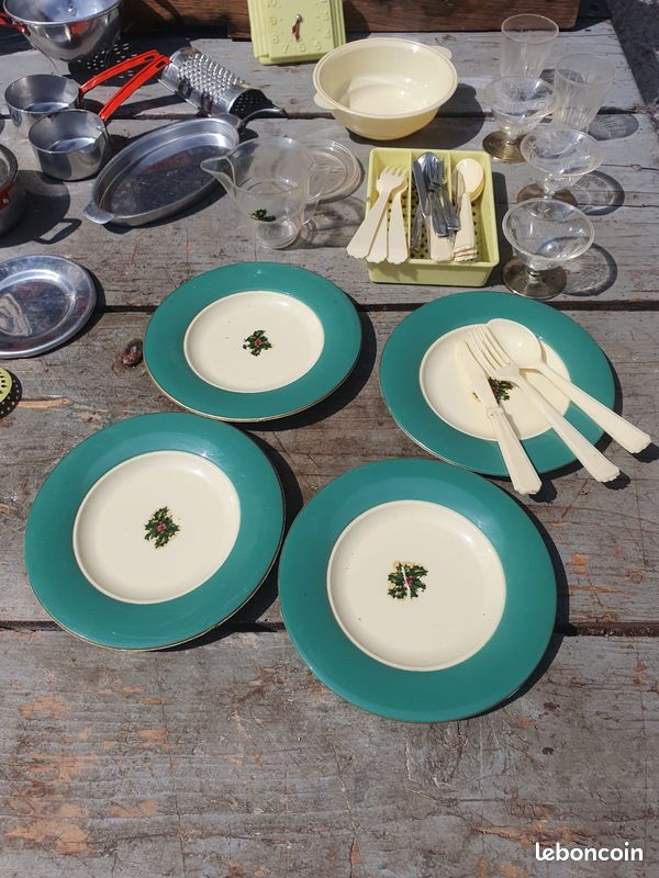 Théière bleu turquoise années 50