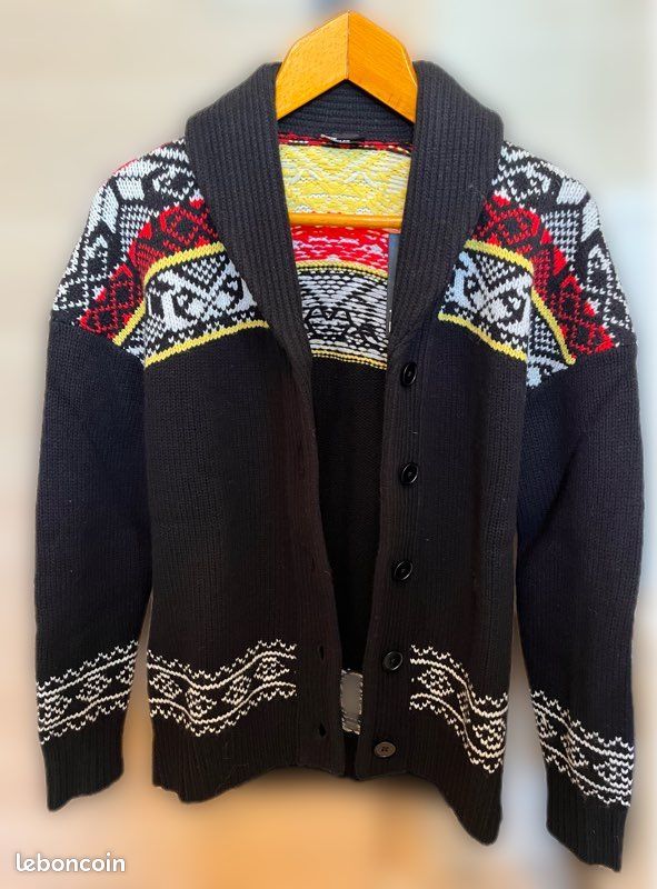 Cardigan The Kooples Bleu - Taille S/36 - Coton, Soie, Cachemire - Occasion Très Bon état