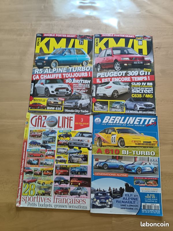 Lot de 4 magazines revue automobiles lot non disociable tarif pour le lot c41 (image 1)