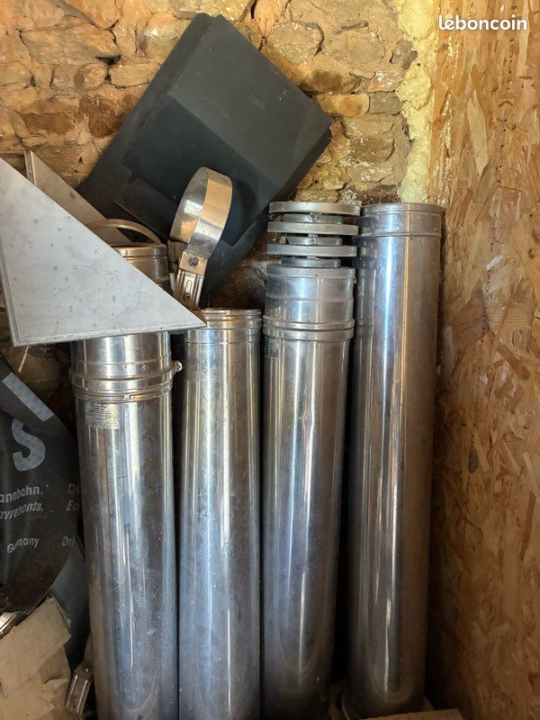 Tubes en inox pour poêle x6 diamètre 15cm (image 1)