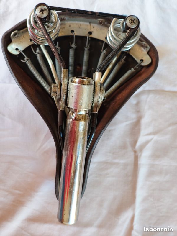 Selle Vélo Lepper Concorde 800 En Cuir Marron - Neuve Vintage