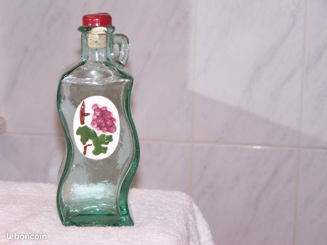 Bouteille/Flacon déco ancien avec céramique,22 cm (image 3)