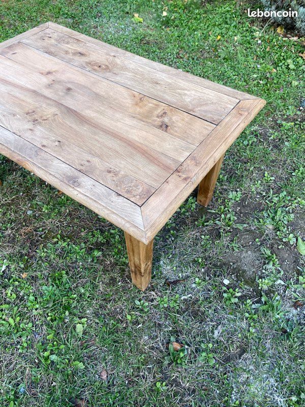 Table basse en orme massif rénovée (image 10)