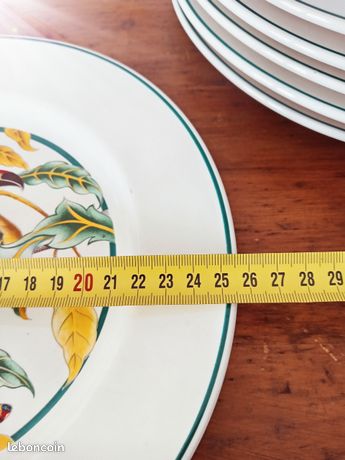 Assiette Vintage Toucan Céramique Années 80 - Motif Jungle Exotique