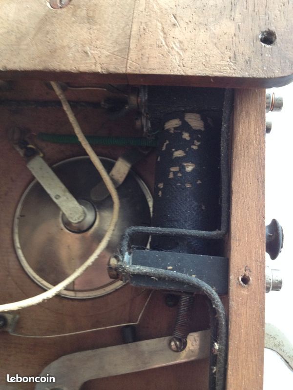 Ancien téléphone en bois écouteur Siemens & Halske année 1900 (image 15)