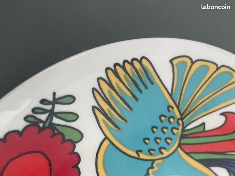 Vintage Villeroy & Boch « Acapulco » – 1 Ravier & 3 Sous-tasses (Estampilles Luxembourg - Parfait état) (image 15)